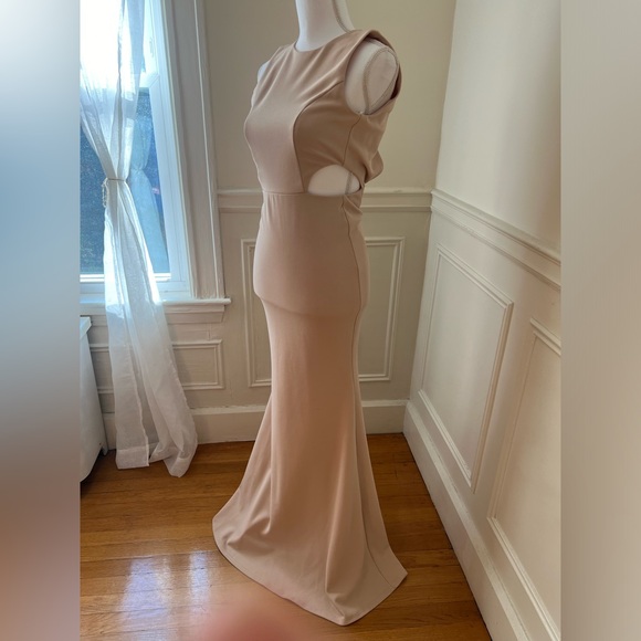 Lulu’s Utterly Smitten Blush Cutout Side Maxi Dress - Picture 4 of 7